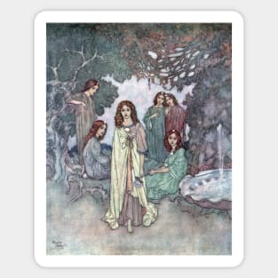 The Fairy of the Garden by Edmund Dulac Poster Sticker